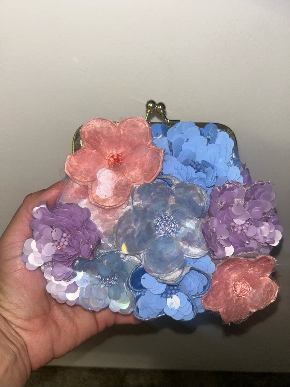 Crewcuts Floral Sequin Flower Clutch